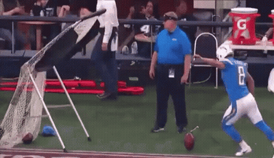 Football Player Number 8 Kicking Ball GIF