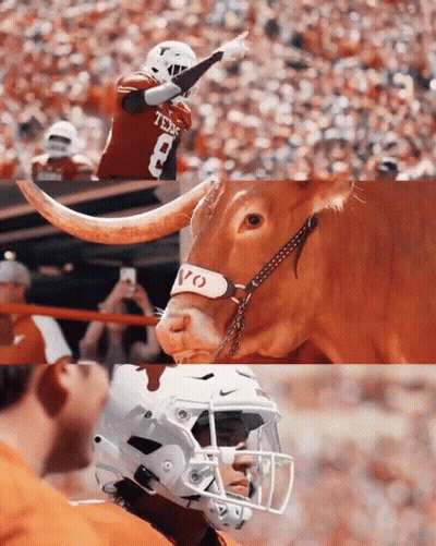Football Player Number 8 Next To Bull GIF