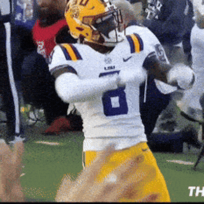 Football Player Number 8 On Field GIF