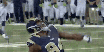 Football Player Number 8 Running GIF