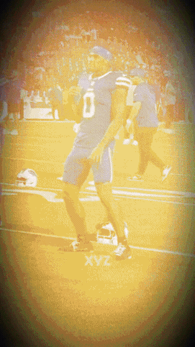 Football Player Number 8 Running On Field GIF