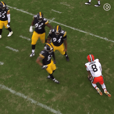 Football Player Number 8 Running On Field GIF