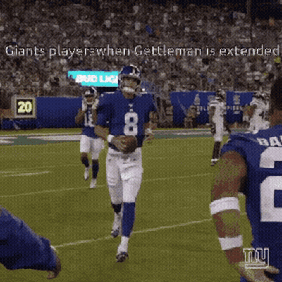Football Player Number 8 Running With Ball GIF