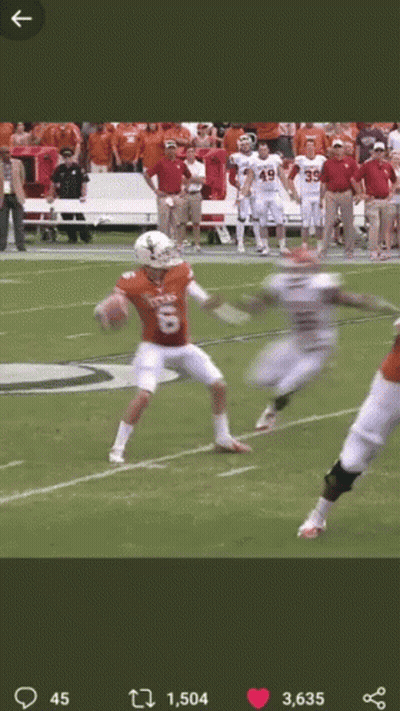 Football Player Number 8 Throwing Ball GIF