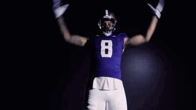 Football Player Number 8 With Arms Outstretched GIF