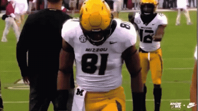 Football Player Number 81 Walking On Field GIF
