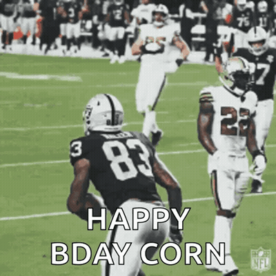 Football Player Number 83 Running With Ball GIF