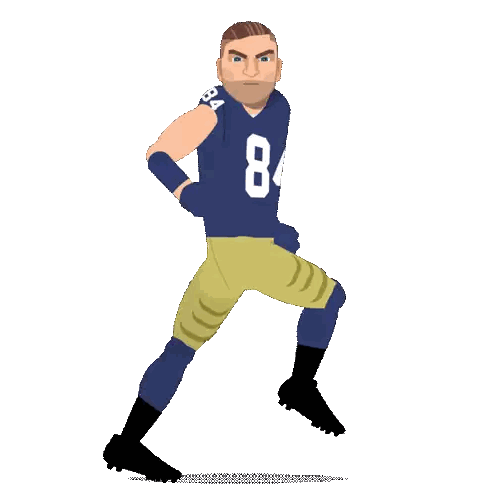 Football Player Number 84 Sticker