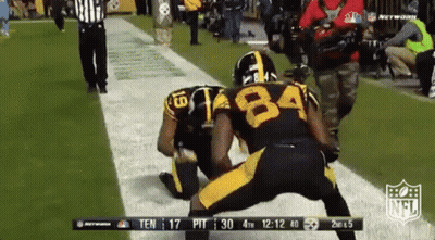 Football Player Number 84 Kneeling GIF