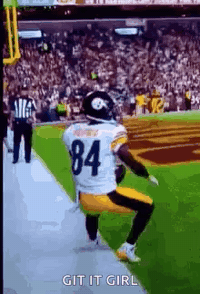 Football Player Number 84 Kneeling GIF
