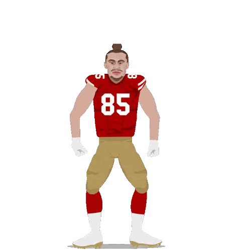 Football Player Number 85 Cartoon Sticker