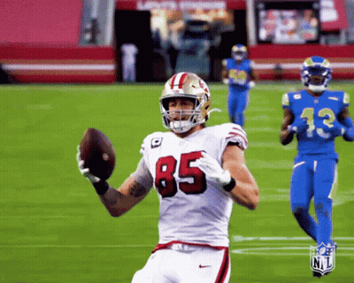 Football Player Number 85 Catching Ball GIF