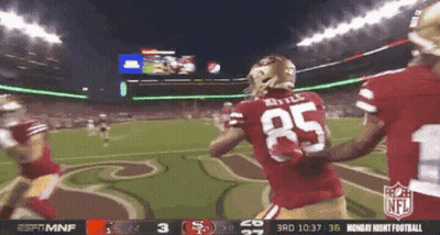 Football Player Number 85 Running On Field GIF