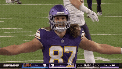 Football Player Number 87 On Field GIF