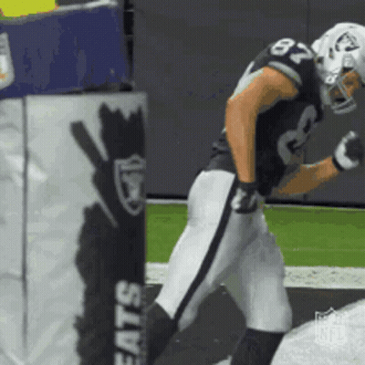 Football Player Number 87 Running On Field GIF