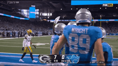 Football Player Number 89 On Field GIF