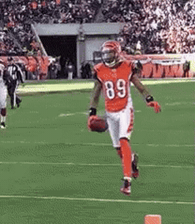 Football Player Number 89 Running With Ball GIF