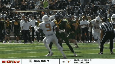Football Player Number 9 Being Tackled GIF