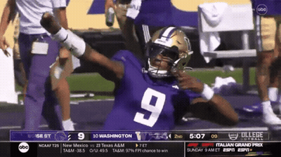 Football Player Number 9 Celebrating GIF