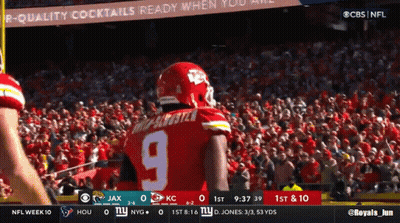 Football Player Number 9 In Front Of Crowd GIF
