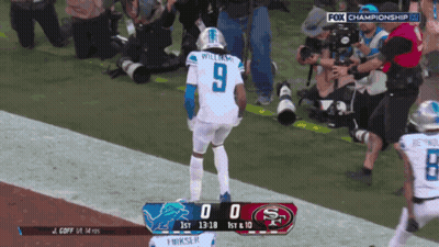 Football Player Number 9 On Field GIF