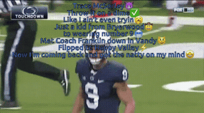Football Player Number 9 On Field GIF