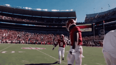 Football Player Number 9 Running GIF