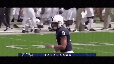 Football Player Number 9 Running On Field GIF