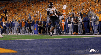 Football Player Number 9 Running On Field GIF