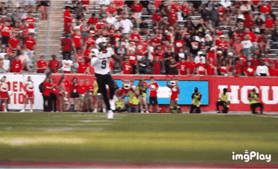 Football Player Number 9 Running On Field GIF