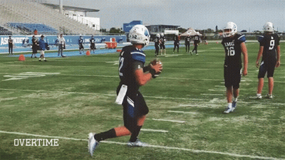 Football Player Number 9 Running With Ball GIF