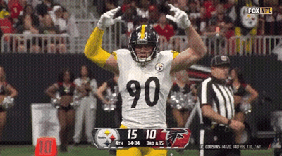 Football Player Number 90 Celebrating GIF