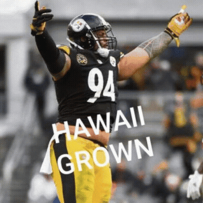Football Player Number 94 Holding Up Arms GIF