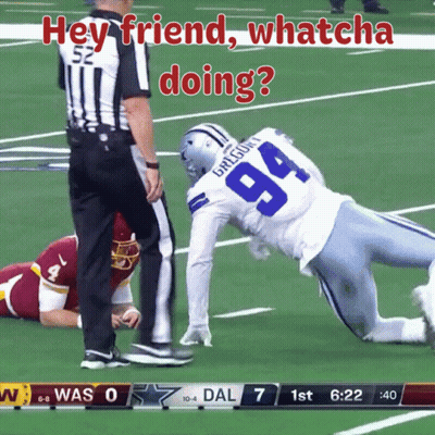 Football Player Number 94 On Ground GIF