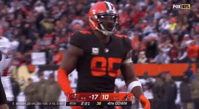 Football Player Number 95 On Field GIF