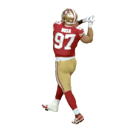 Football Player Number 97 Sticker