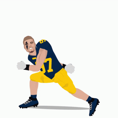 Football Player Number 97 Jumping In Air GIF