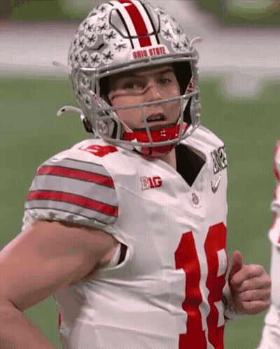 Football Player Ohio State Helmet Thumbs Up GIF