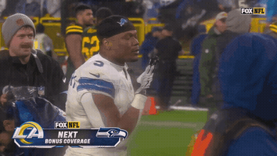 Football Player On Field With Fox NFL Next Bonus Coverage Banner GIF