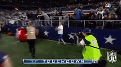 Football Player Peeking Funny Celebration GIF