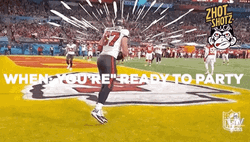 Football Player Ready To Party GIF