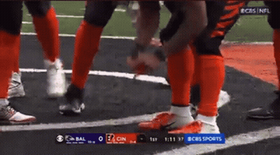 Football Player Ready To Run On Field GIF