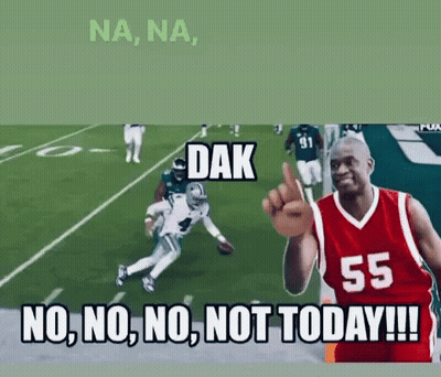 Football Player Red Jersey 55 No No No Not Today GIF