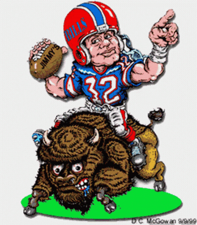 Football Player Riding Bison GIF