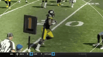 Football Player Running Ball Referee Watching GIF
