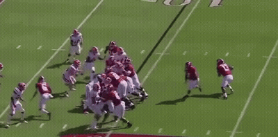 Football Player Running Field Referee GIF