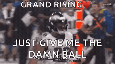 Football Player Running Grand Rising Just Give Me The Damn Ball GIF