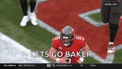 Football Player Running Let's Go Baker GIF