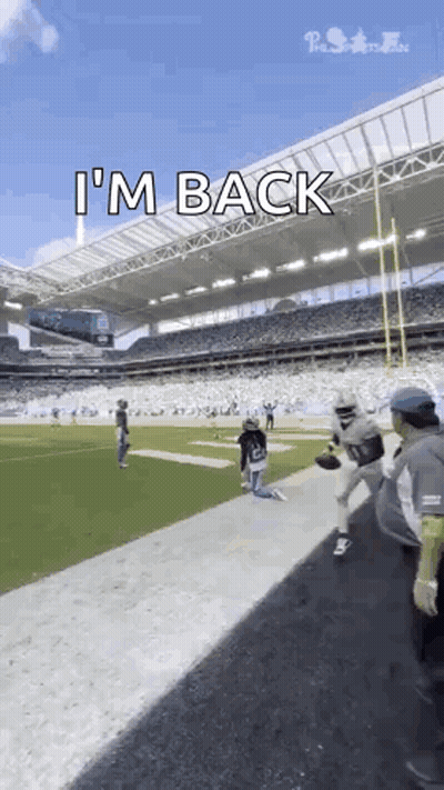 Football Player Running Saying I'm Back GIF