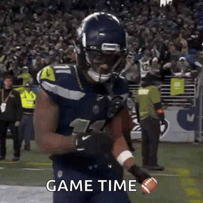 Football Player Running With Ball Game Time GIF